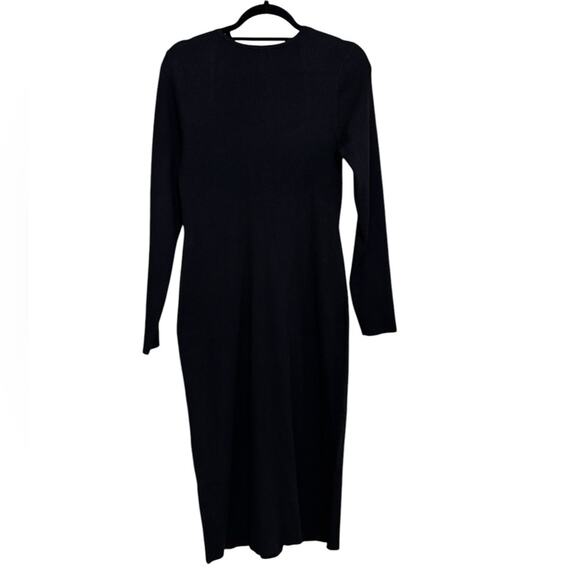 Madewell Long-Sleeve Knit Midi Dress in Black - Size XL - Picture 2 of 6